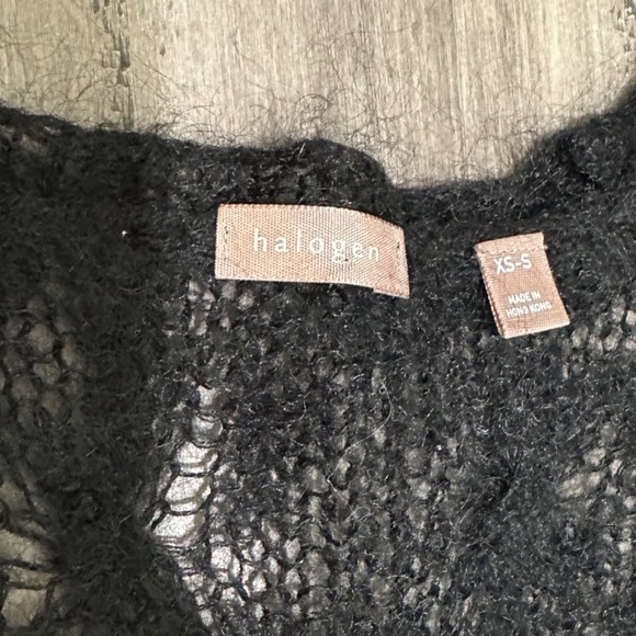 Halogen Crochet Sweater -‎ Small - Black - Picture 2 of 6